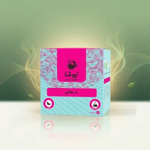 دمنوش راز سلامتی نیوشا چای سبز آلوئه‌ورا رازیانه کاکوتی ۱۲ تی‌بگ