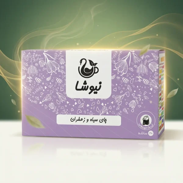 چای سیاه و زعفران نیوشا Newsha Saffron Black Tea