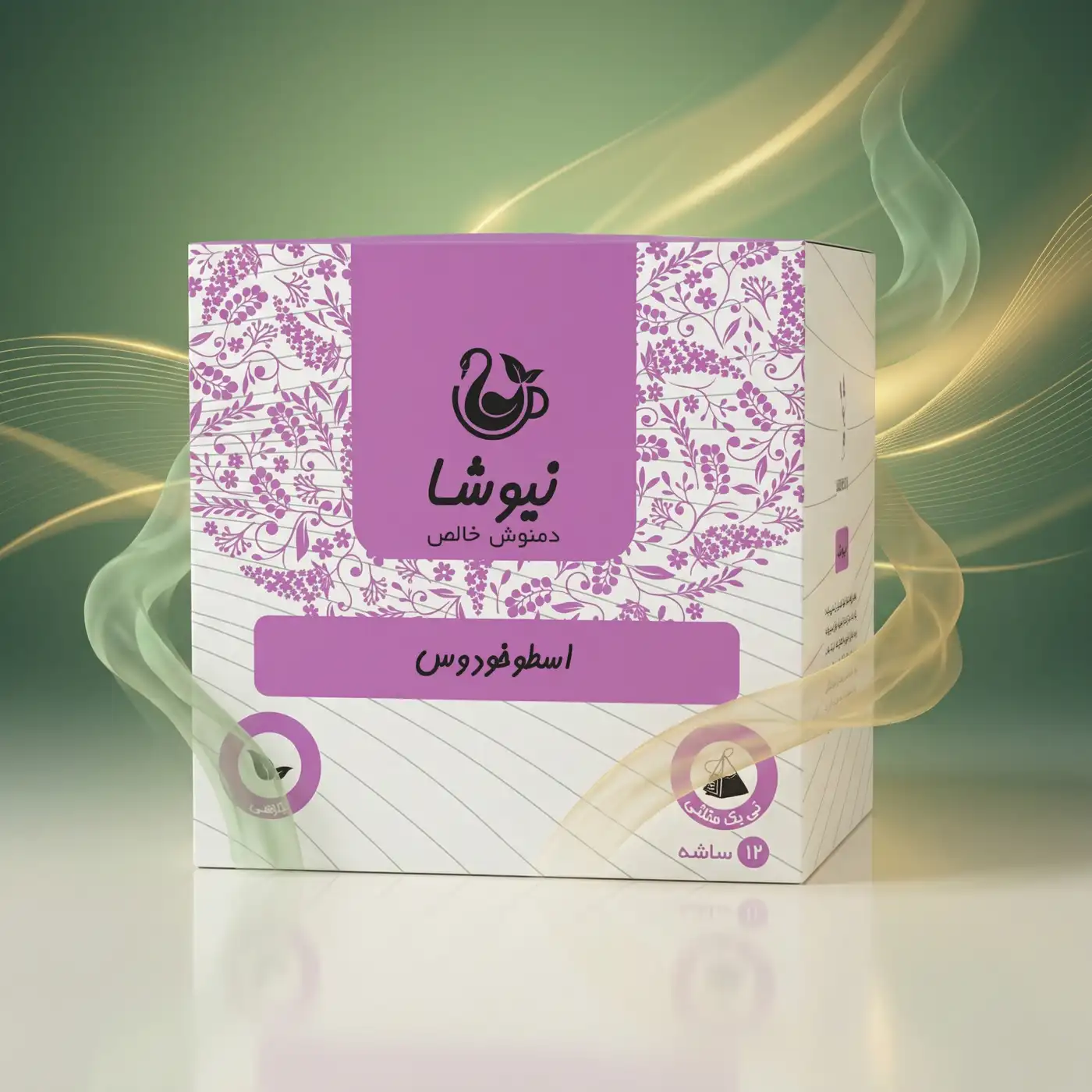 niktea-esfouros-herbal-tea دمنوش اسطوخودوس نیوشا Newsha Lavender Tea
