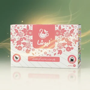 چای سبز و رزماری و گل محمدی نیوشا Newsha Green Tea Rosemary Damask Rose